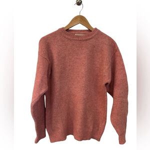Compliments Pure Wool Pink Crewneck Sweater - Vintage- Size medium